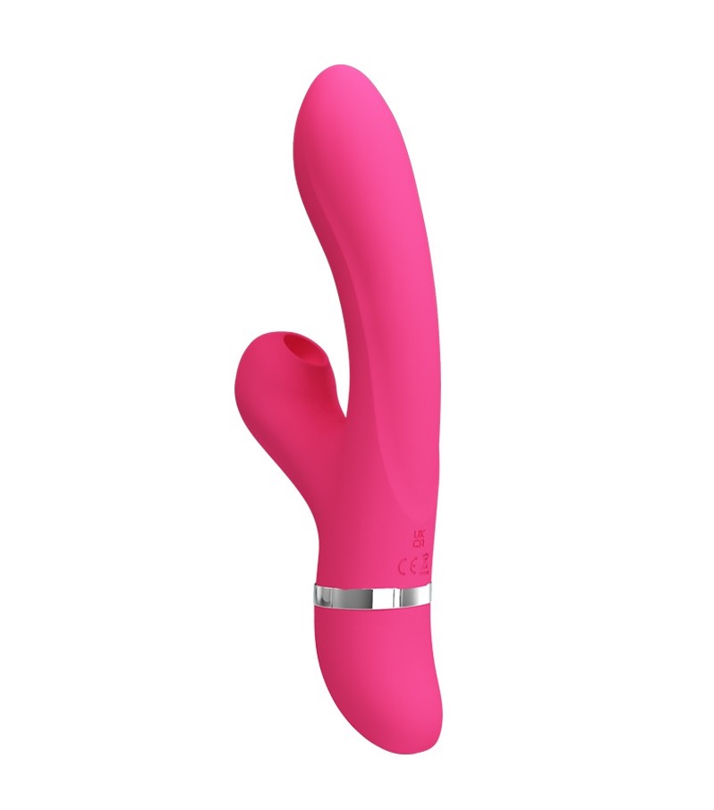 Do you wish that you could recreate that incredible feeling ... Pretty Love - Willow Rabbit Vibrator w Sucking - Pink photo-2