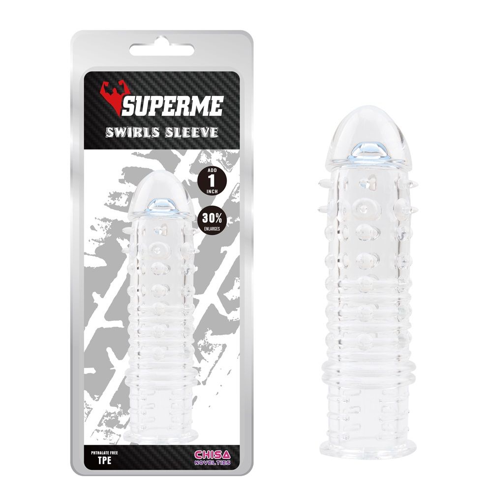Material:TPE
Product Size:16.5cm, Φ3.7cm
Product Weight:0.08... Chisa - Swirls Sleeve - Clear photo-10