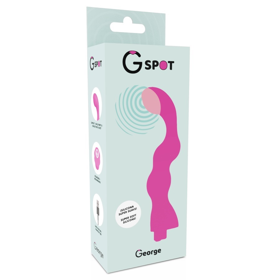 Pleasant rechargeable G-spot vibrator, George is a massager ... G-Spot - George Vibrator - Pink photo-5