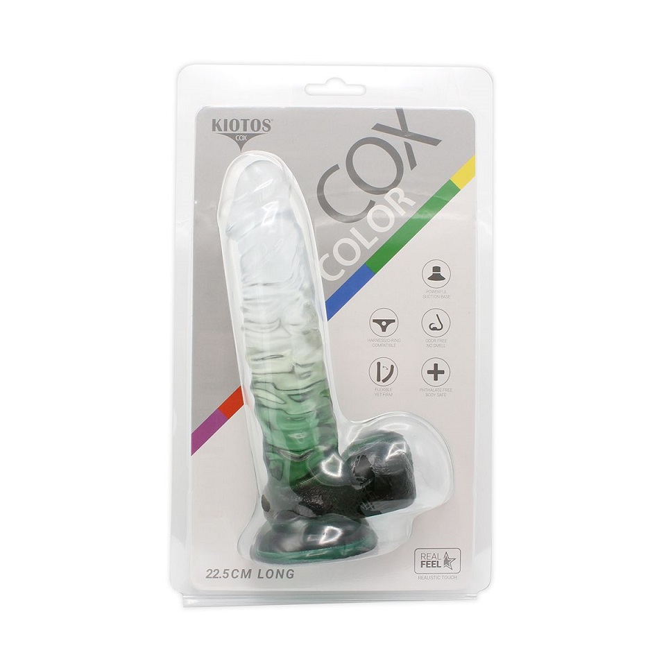 This special transparent dildo has an amazing color mix and ... Kiotos - Wave Dildo 04 - Green photo-9