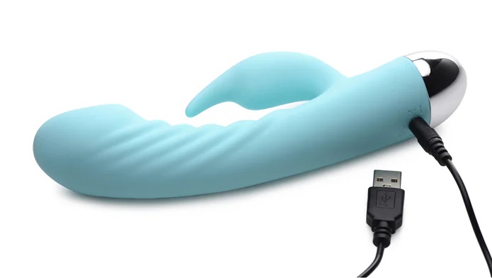 Please yourself with this sensational bunny vibe! One ear re... Power Bunnies - Sassy 10X G-Spot Vibe - Blue photo-6