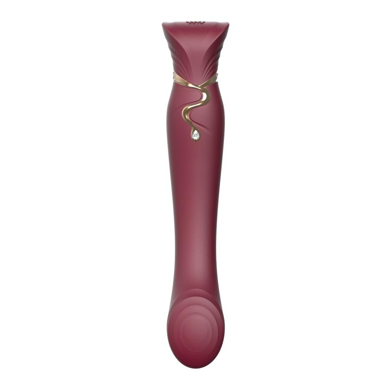 Experience true luxury with the ZALO Queen G-spot PulseWave ... Zalo - Queen APP Heating Vibro Set - Wine Red photo-5