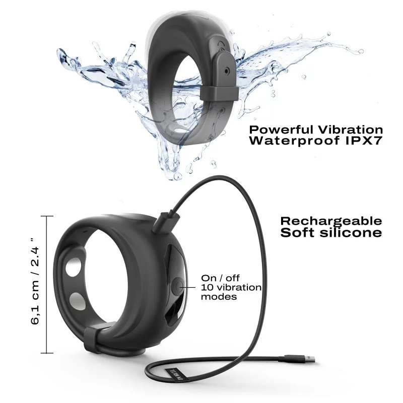Rekindle the passion in your relationship? Discover FIT VIBE... Dorcel - Fit Vibe Ring - Black photo-6