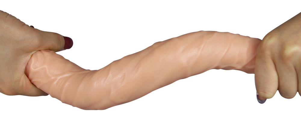 Realistic double ended dildo for solo and shared play for bo... Lovetoy - King Size Ladykiller Double Dildo - Skin photo-4