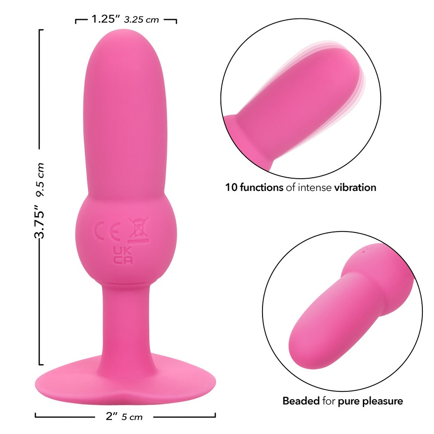 Dive into a world of thrilling sensations with the First Tim... CEN - First Time Vibro Plug - Pink photo-8