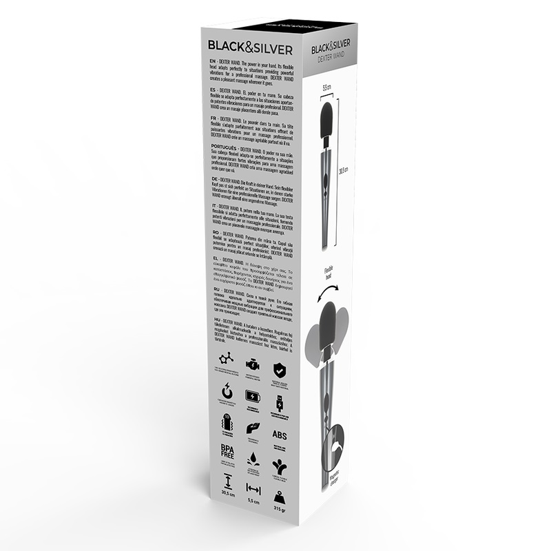 Versatility, intensity, power and exploration are the words ... Black&Silver - Dexter Vibro Massager - Silver photo-5