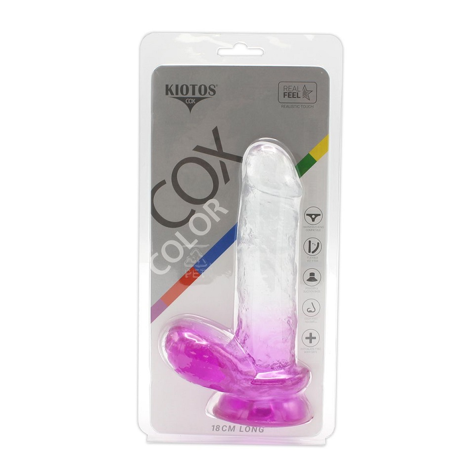 This special transparent dildo has an amazing color mix and ... Kiotos - Realistic Dildo 07 - Purple photo-9