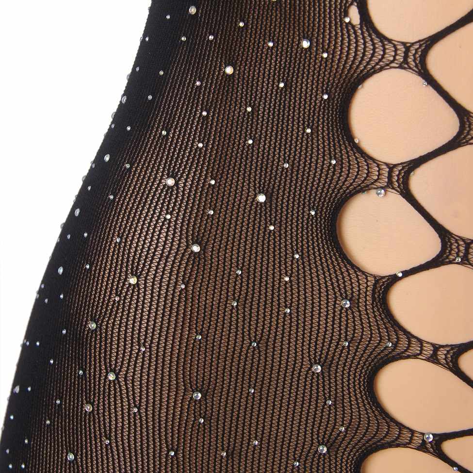 Sparkle glitter rhinestone fishnet hollow dress
Material&nb... Ohyeah - Glitter Fishnet Dress - Black - M photo-10