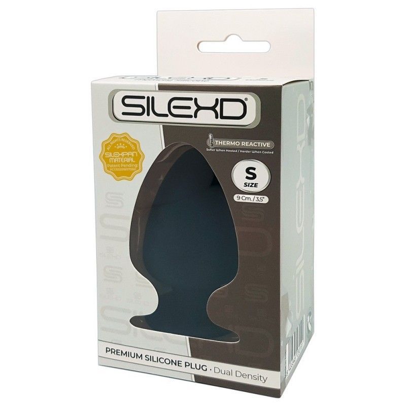 Bum play has never been easier with this squeezy, bendy butt... Silexpan - 3.5'' Anal Plug - Black photo-3