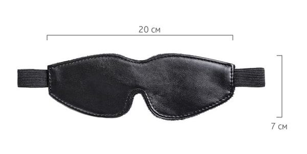 Made of genuine leather with velour lining.
Soft fur at th... Anonymo - Eyes Mask - Black photo-8