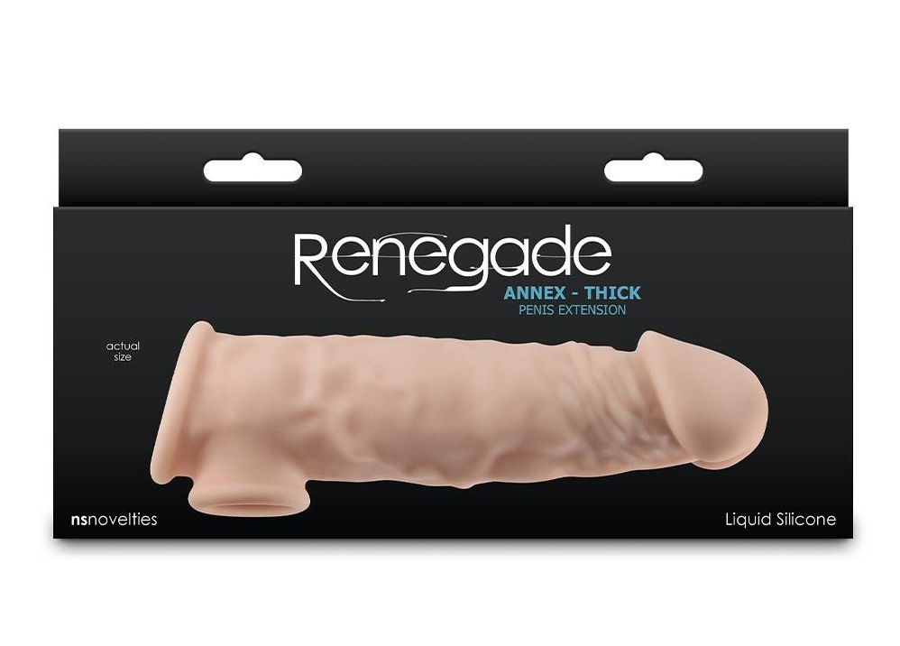 For those who desire a more intense experience, the Renegade... NS Novelties - Annex Thick Cock Sleeve - Flesh photo-5