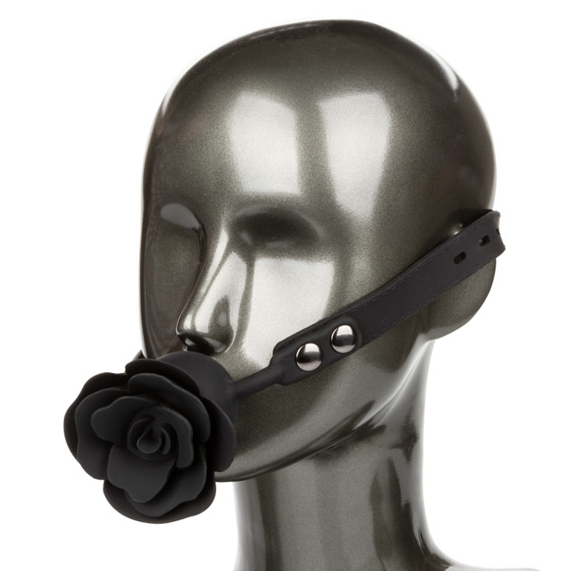 Introducing the Forbidden Removable Rose Gag, a seductive fe... CEN - Forbidden Removable Rose Gag - Black photo-4