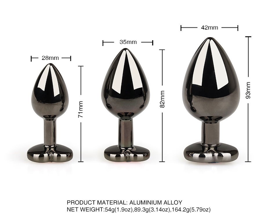 Heart-shaped anal plug with gem
Material: Aluminium alloy
S... MT - Heart Anal Plug M-size - Gunmetal photo-4