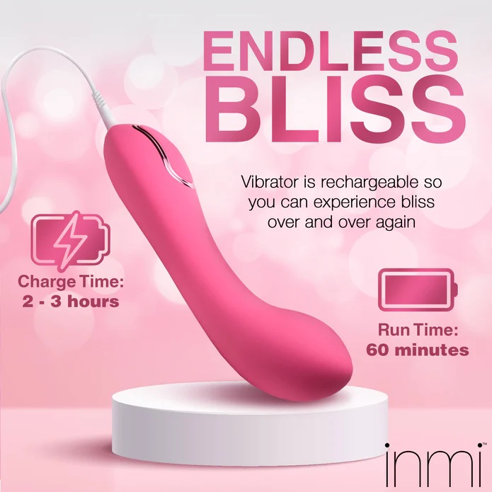 Experience targeted G-spot stimulation with a curved, inflat... Inmi - Extreme-G Inflating Vibrator - Pink photo-11