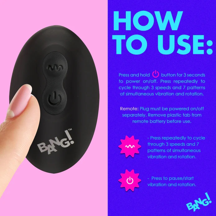 Add something more exciting to your toy bag with this rotati... Bang! - Rotating Vibro Plug - Black photo-7