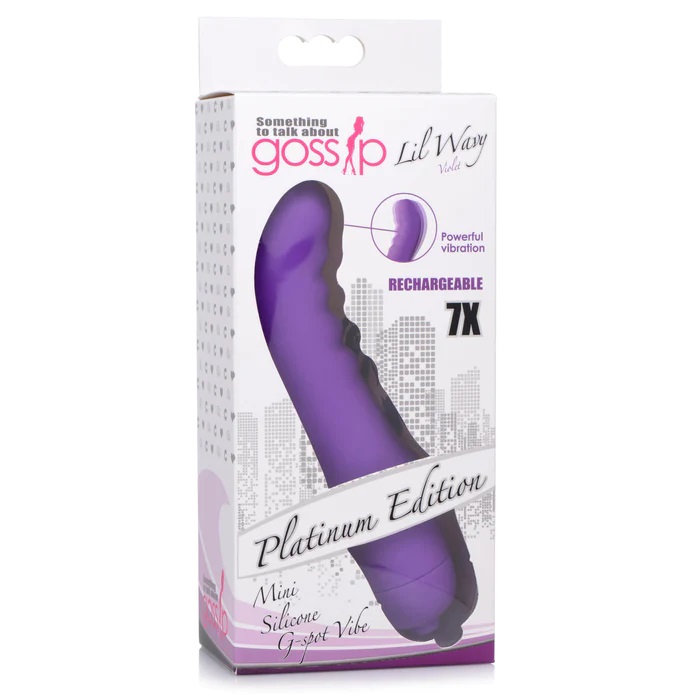 7 vibrating functions
G-Spot textured curved shaft
Waterproo... Gossip - Lil Wavy Mini G-Spot Vibrator - Violet photo-5