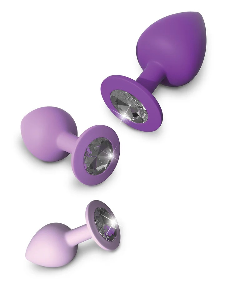 She knew it was the right time for her to surprise her lover... Pipedream - Her Little Gems Anal Set - Purple photo-2