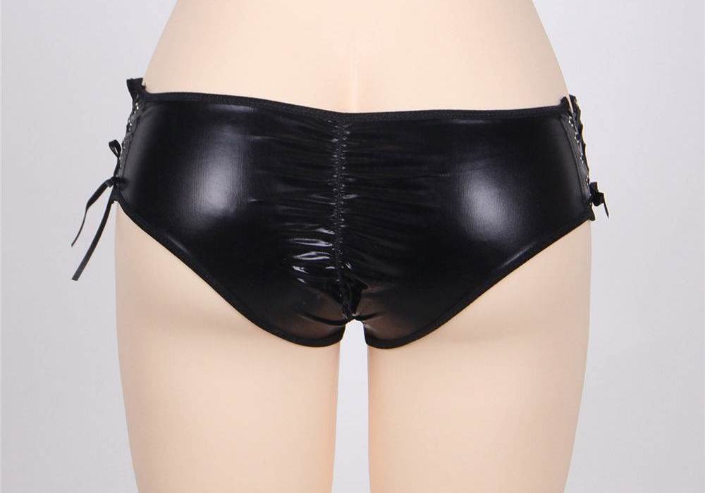 Open Crotch Strappy Black Panty
Material &... Ohyeah - Open Crotch Strappy Panties - Black - M photo-5