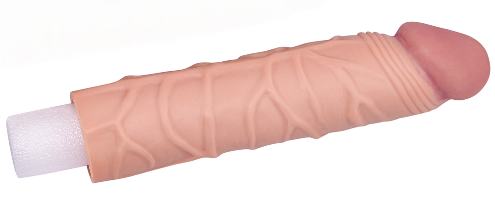 Super-realistic penis extension sleeve for an increase of 1 ... Lovetoy - X-Tender Penis Sleeve 6.8" - Flesh photo-5