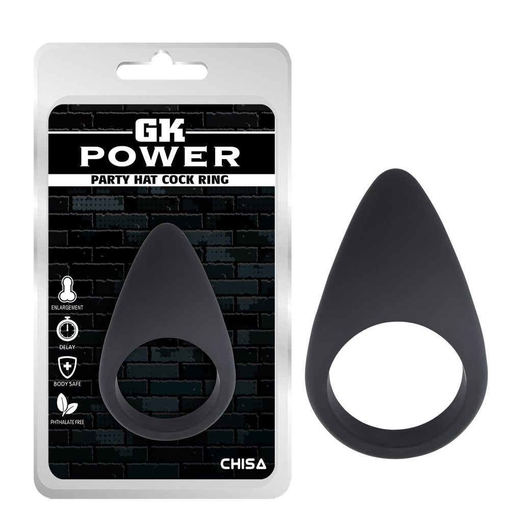 For hard and longlasting, Phthalates Free.
Material:Silicon... Chisa - Party Hat Cock Ring - Black photo-2