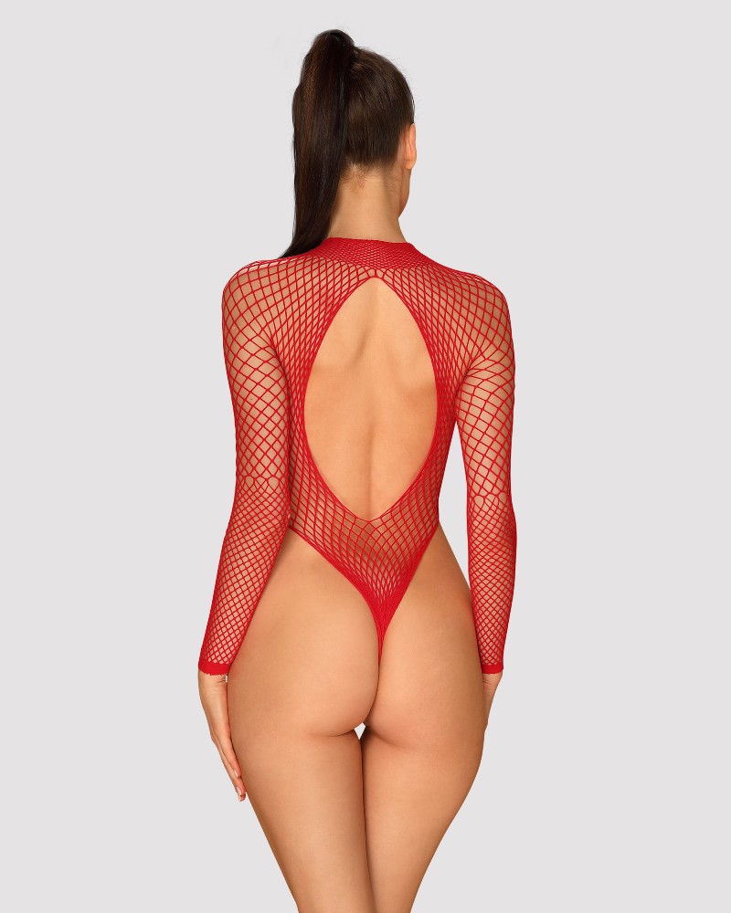 This fishnet will give you… spicy charm! At the same time, i... Obsessive - B126 Teddy - Red - S/M/L photo-6