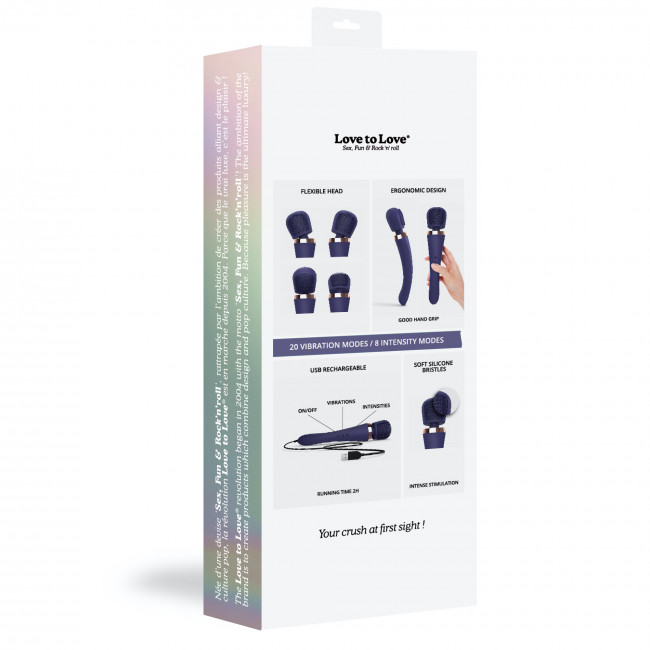 Let yourself be charmed by the slender design and the many s... Love to Love - Brush Crush Massager - Indigo photo-12