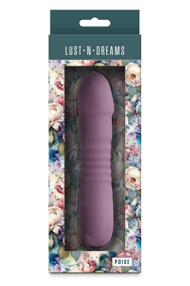 Experience deep pleasure with Lust-n-Dreams Poise, an ultra-... NS Novelties - Poise Thrusting Vibrator - Mauve photo-3