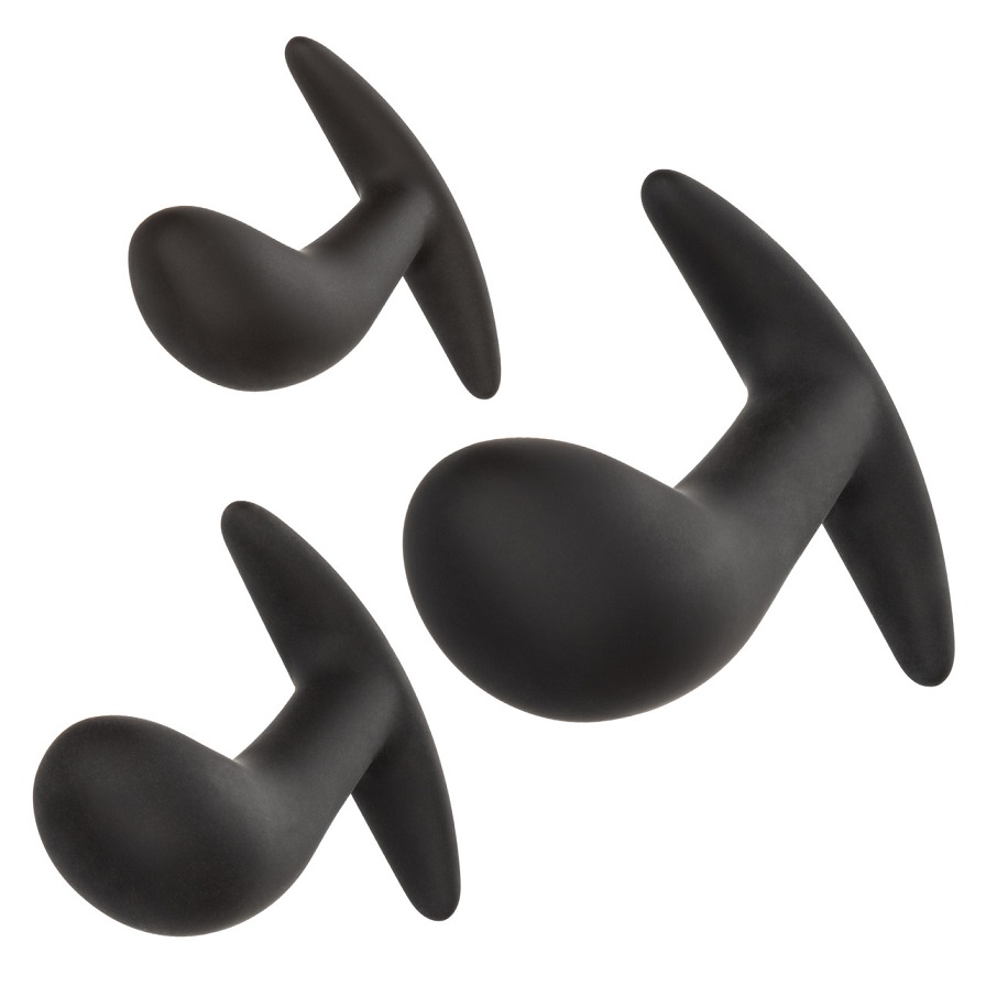 Delve into the world of anal exploration with the Silicone P... CEN - Prostate Plug Kit - Black photo-4