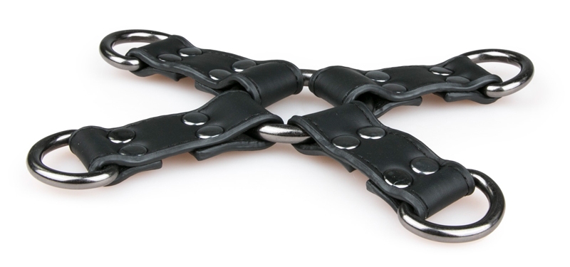 With this versatile faux leather hogtie you can make every b... Easytoys - 4-Way Hogtie - Black photo-4