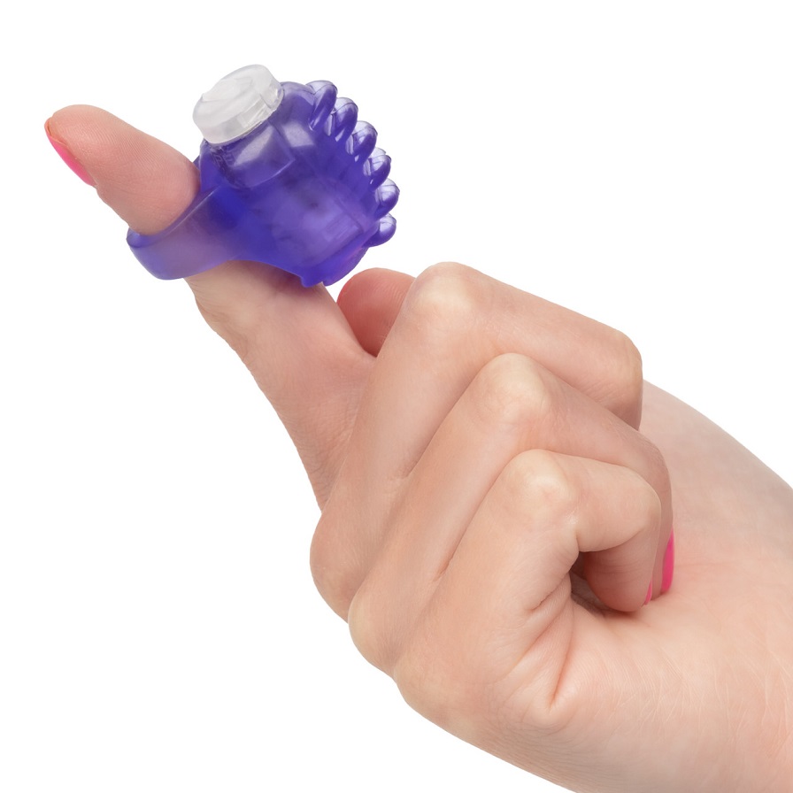 Bring back the art of foreplay with the teasing Vibrating Fi... CEN - Vibro Finger Teaser - Purple photo-2