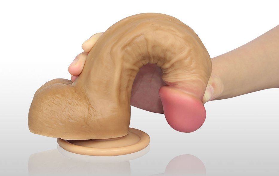Built to deliver the most lifelike satisfaction, Love Toy Du... Lovetoy - 8" Dual Layered Nature Cock - Flesh photo-4