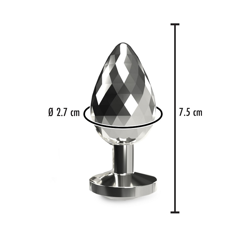 The Disco Diamond Plug is a dazzling butt plug that adds a t... ToyJoy - Disco Metal Plug S - Silver photo-3