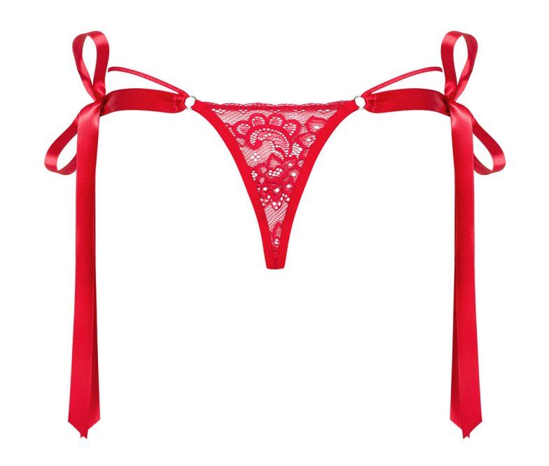 You've just found your favourite style of a thong! A hot... Obsessive - Lovlea Thong w Bows - Red - L/XL photo-8