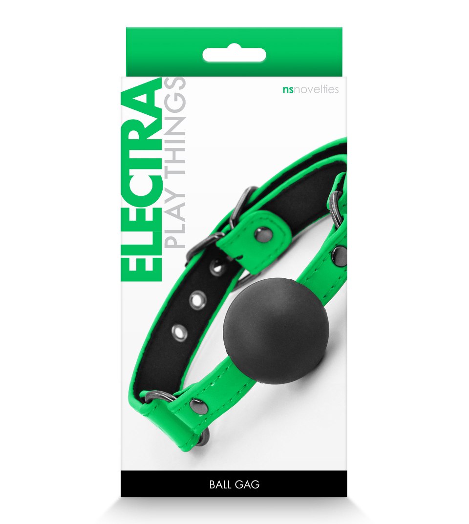 Wrap it, tie it, make it look so sexy. With Electra play thi... NS Novelties - Electra Ball Gag - Green photo-2
