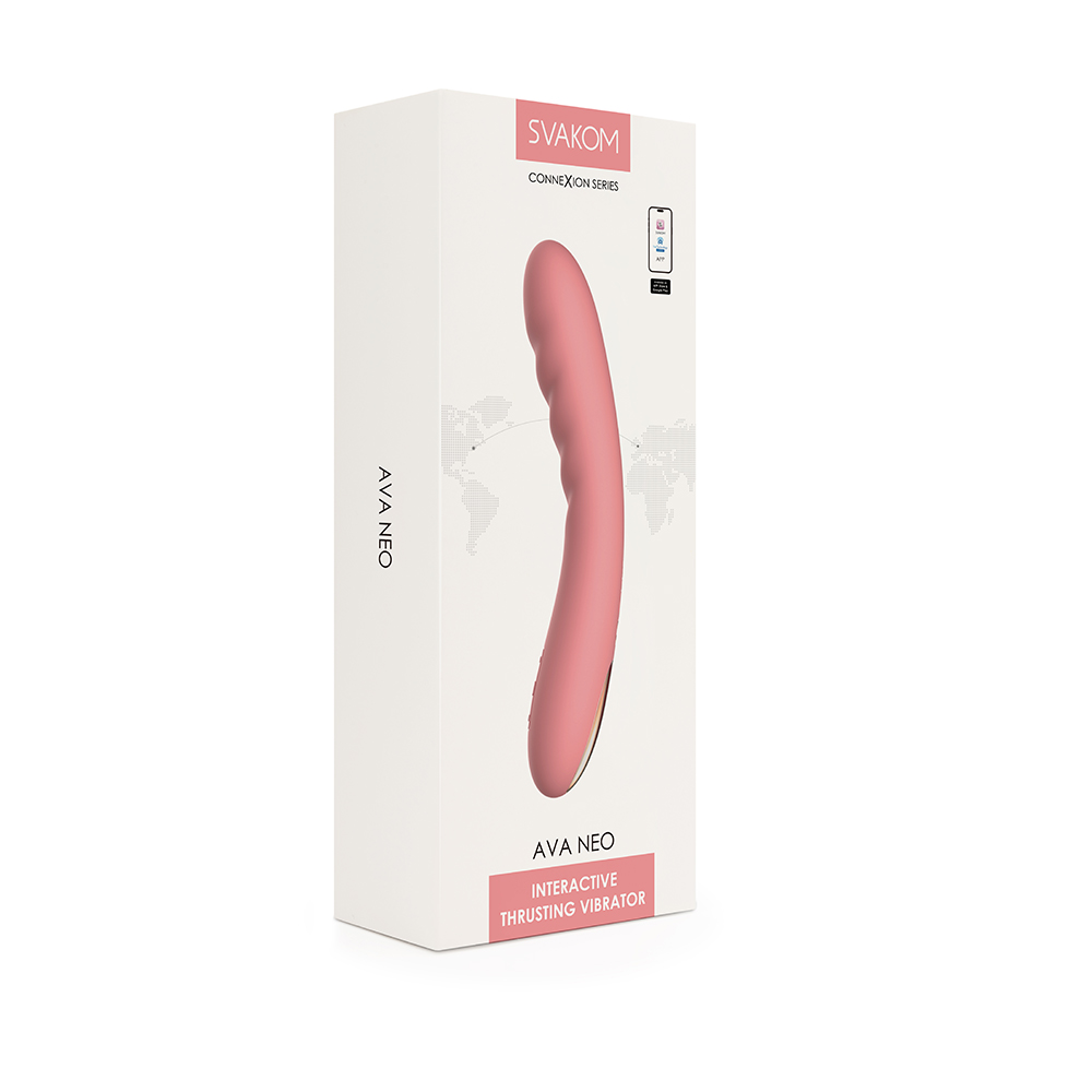 Fulfil your fantasies with Ava Neo, the newest luxury to... SVAKOM - Ava Neo Interactive Thrusting Vibrator - Peach Pink photo-14