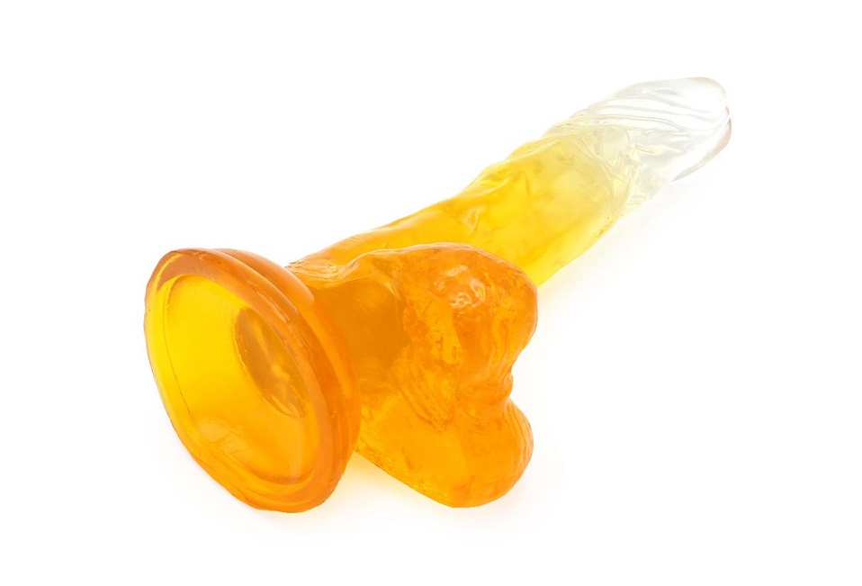 This special transparent dildo has an amazing color mix and ... Kiotos - Realistic Dildo 03 - Yellow photo-8