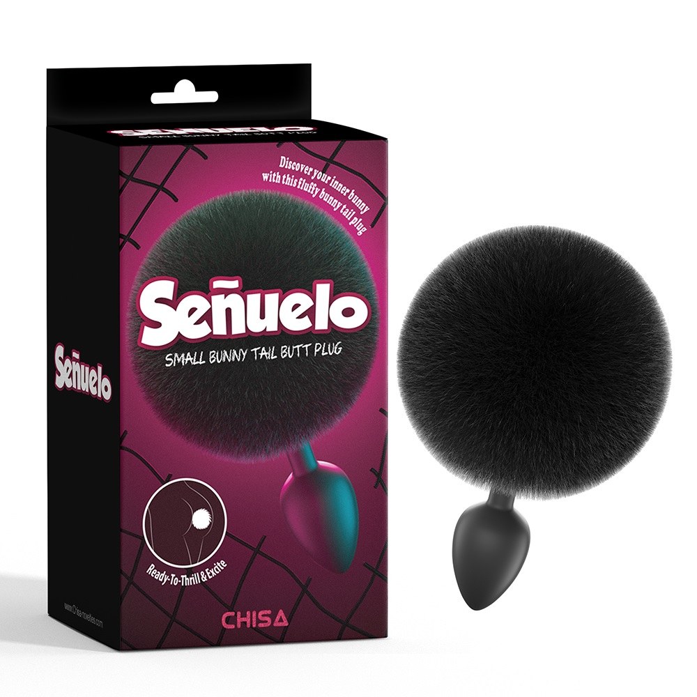 Soft & bushy Tail, Anal Train, Tapered Easy Entry Tip, Rolep... Chisa - Bunny Tail Butt Plug - Black photo-5