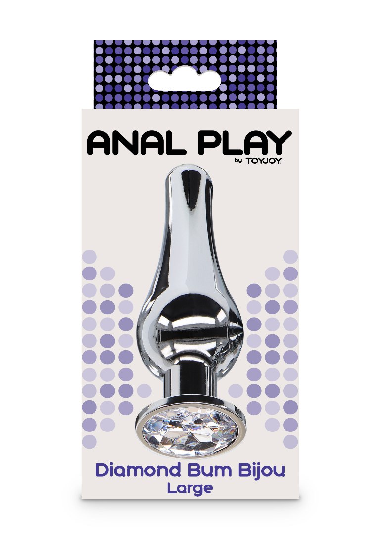 Introduce a glamorous twist to your anal adventures with the... ToyJoy - Diamond Bum Bijou Plug L - Silver photo-5