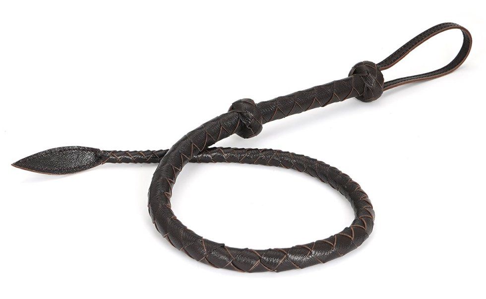 Add this cowboy style to your BDSM play box. With 75 cm of l... Liebe Seele - Leather Handcrafted Whip - Brown photo-2