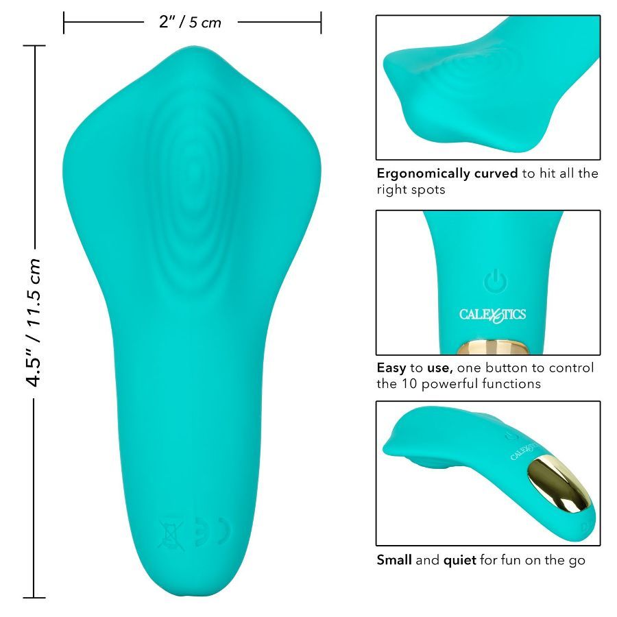 Slip the tickling Slay Pleaser into your purse or handbag fo... CEN - Slay PleaseMe Panty Vibe - Teal photo-12