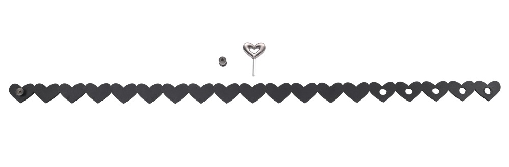 Turn up the heat with the Heart Day Collar and add a touch o... Sex&Mischief - Heart Day Collar - Black photo-5