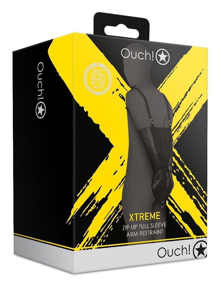 Step into the world of intense BDSM with this Full Sleeve Ar... Ouch - Xtreme Zip-up Full Sleeve Arm Restraint - Black photo-8