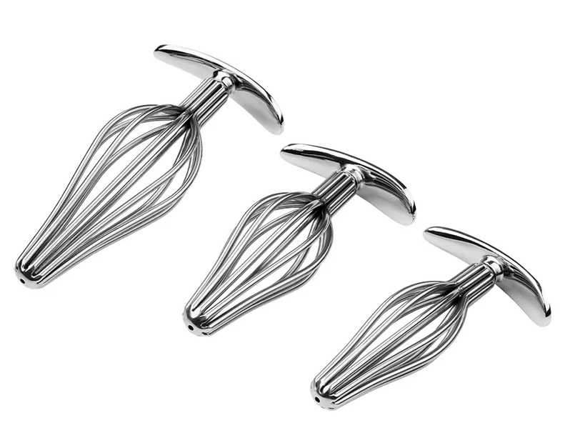 Teasing butt plug with smooth curve shape safe and comfortab... MT - Hollow Anal Plug S - Silver photo-6