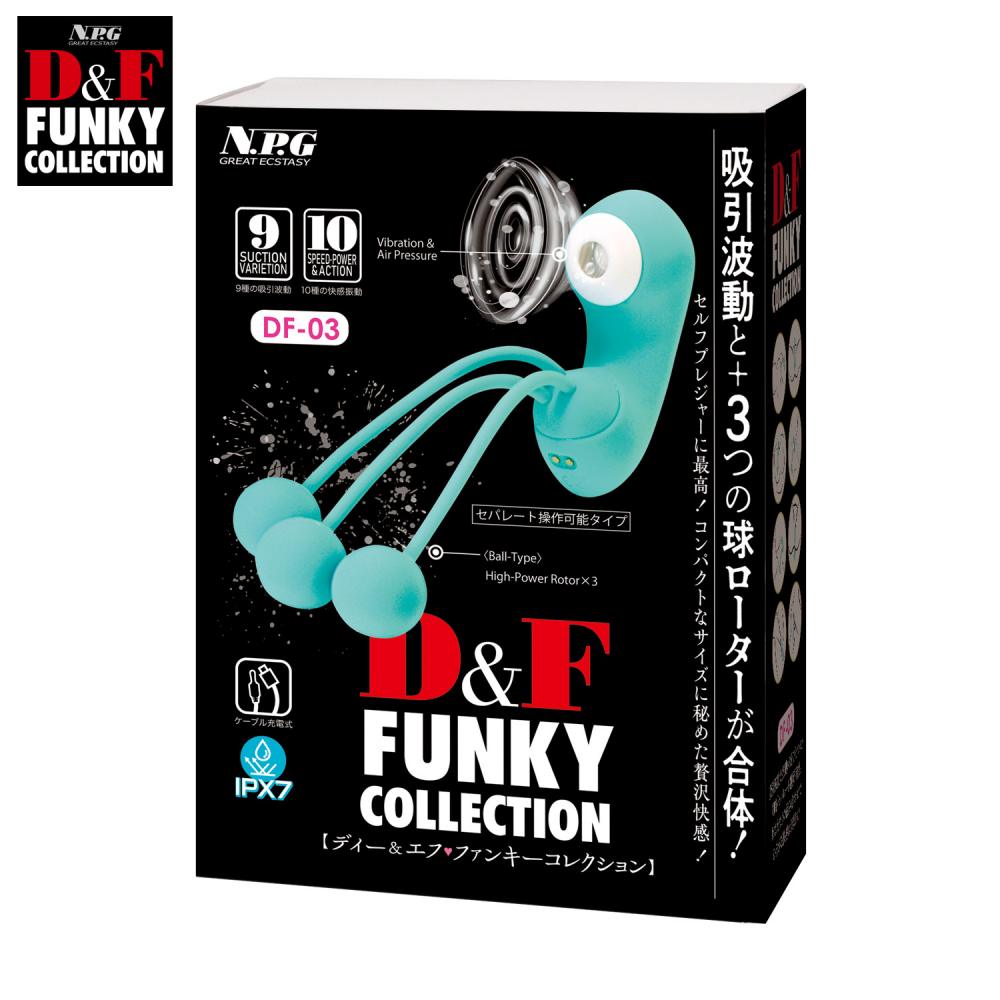 A luxurious coupling item with the pleasure of suction waves... NPG - Funky Clitoral Vibrator - Blue photo-6