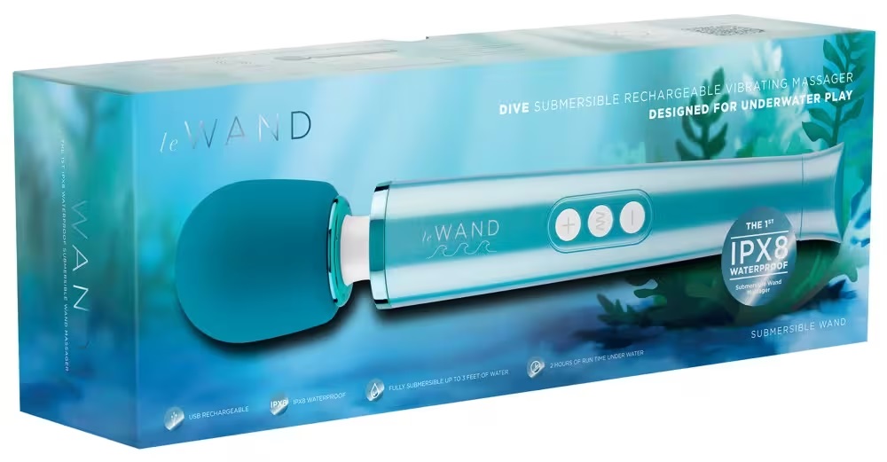 Solo and couple massages now also in the bath and shower!
Th... Le Wand - Dive Rechargeable Massager - Blue photo-9