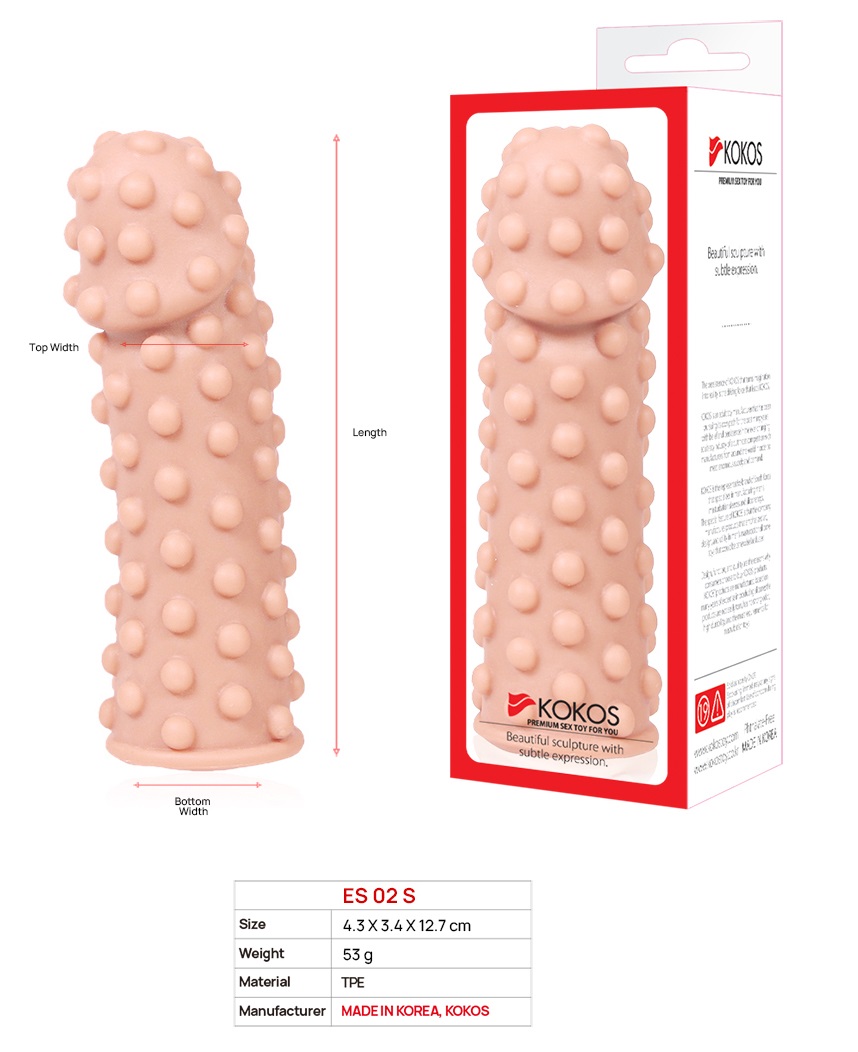 Realistic sensitivity added to the imagination of KOKOS! Sol... Kokos - Extreme Dotted Cock Sleeve S - Flesh photo-6
