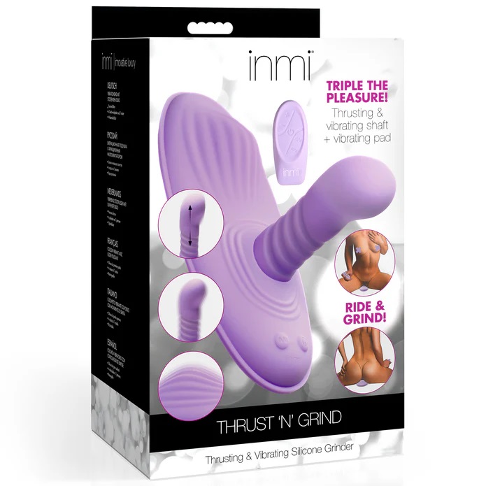 Transform any chair or couch into the perfect, sexy, saddle ... Inmi - Thrust 'N' Grind Vibrator - Purple photo-12