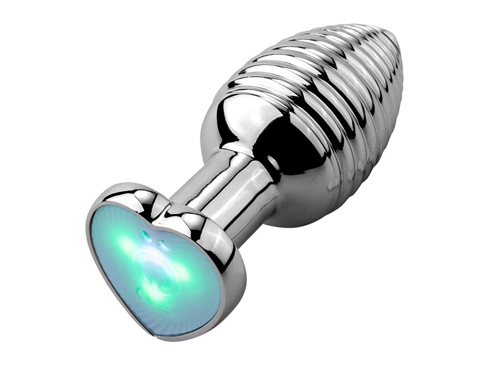 Heart base glowing anal plug can be controlled with the incl... MT - Glow Heart App Vibro Plug S photo-3