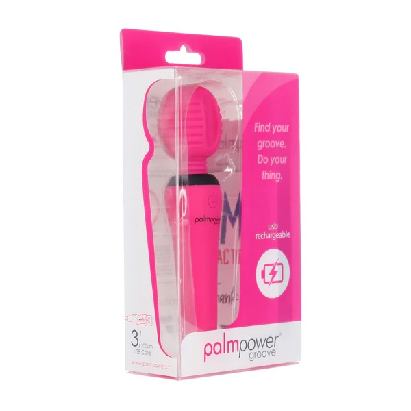 The Groove is a portable pink palm-sized wand that is ready ... Palmpower - Groove Mini Wand - Pink photo-6