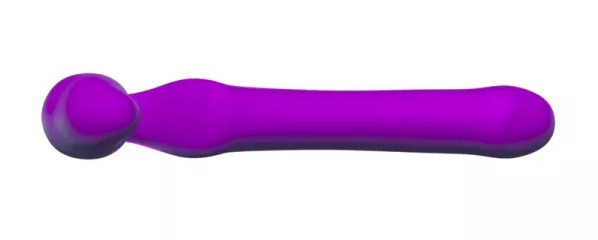 New strap-on dildo without straps, silicone supersoft, flexi... Adrien Lastic - Queen Strapless Strap-On M - Purple photo-3